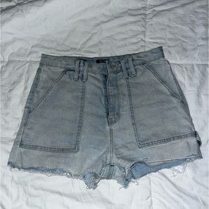 Light wash cut off shorts
